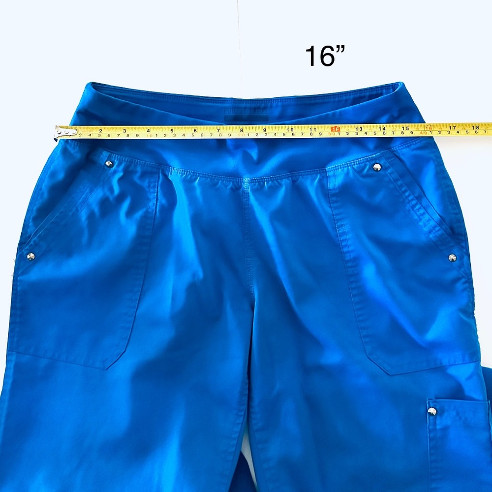 Scrubs Set Purple Label by Healing Hands in Royal Blue Size Medium Petite - Picture 5 of 12